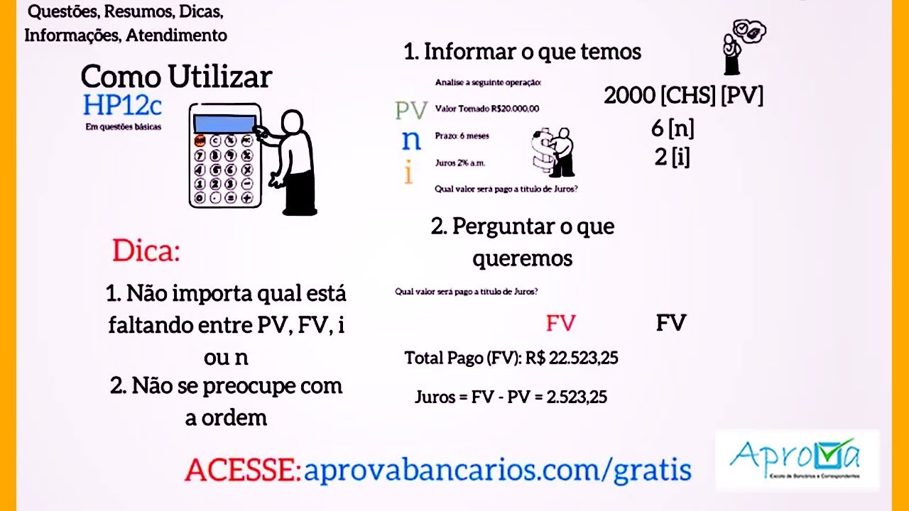 Como Utilizar a HP12C em Questões Básicas - ABECIP e ANBIMA CEA #Aprova