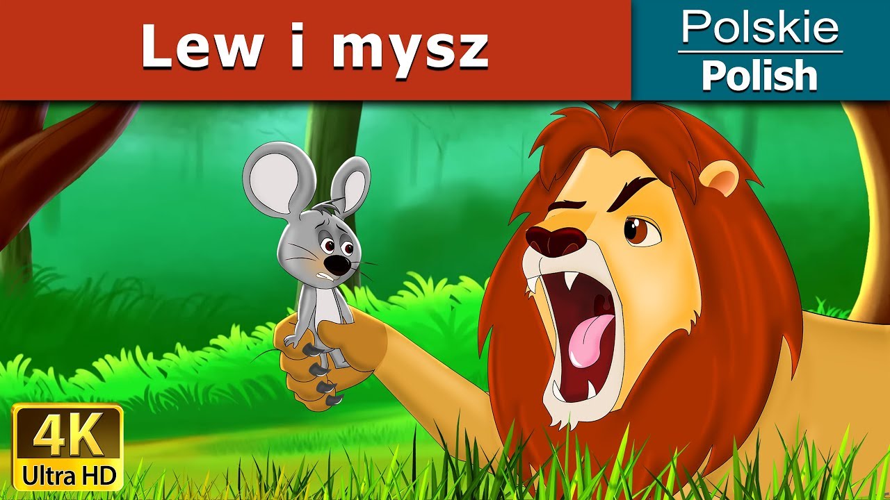 Lew i mysz | The Lion And The Mouse in Polish | @PolishFairyTales
