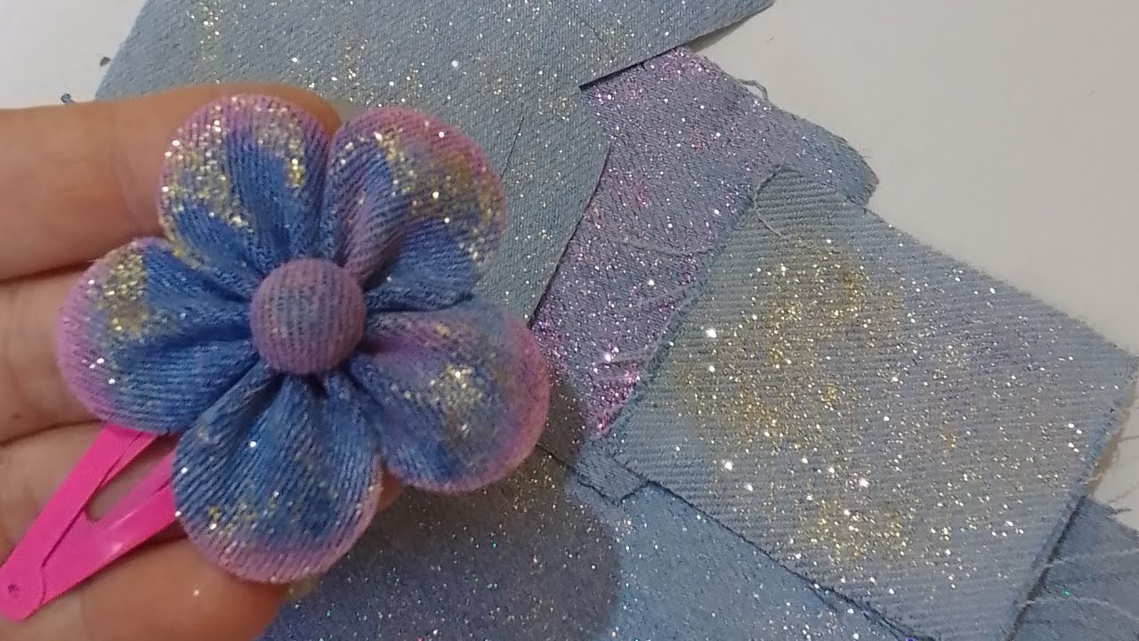 como colocar brilho em tecido.          como colocar glitter em flor