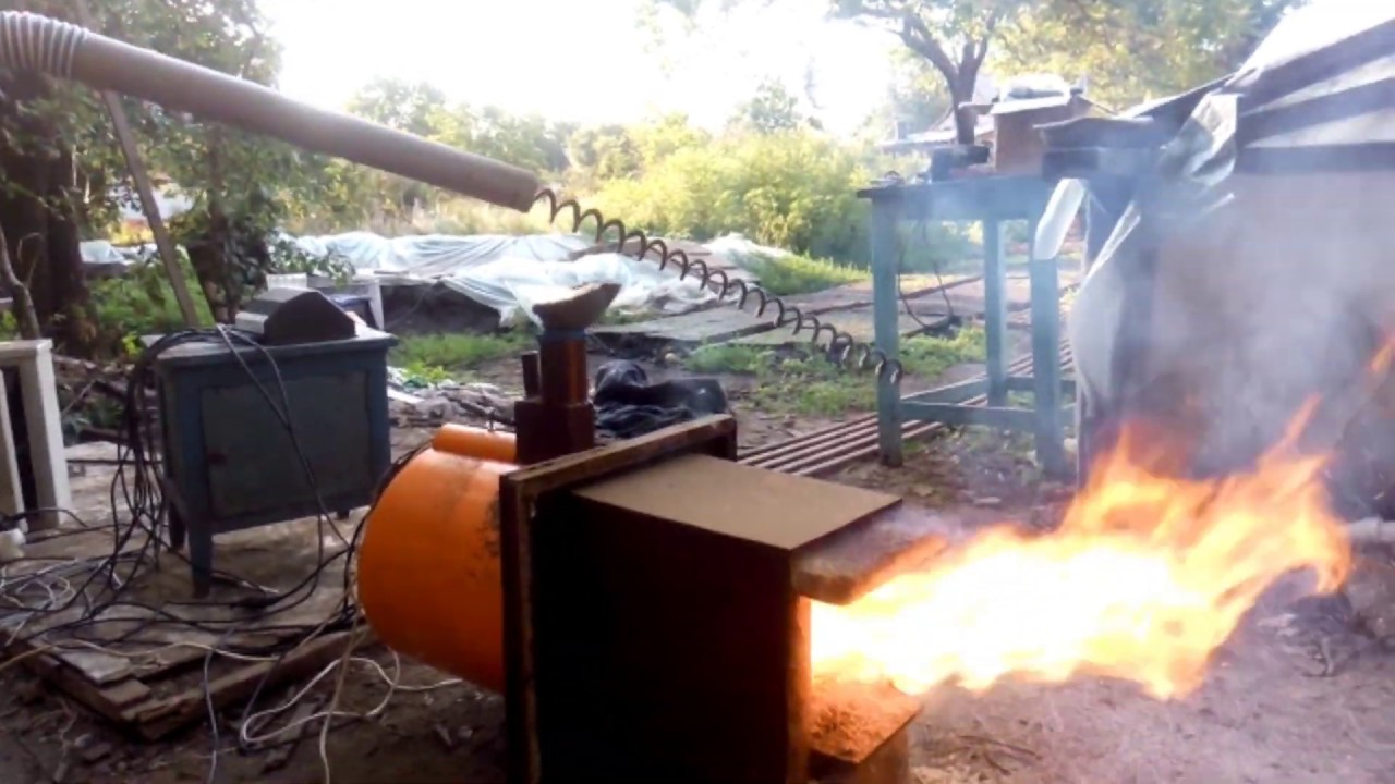 Самодельная пеллетная горелка / Homemade pellet burner