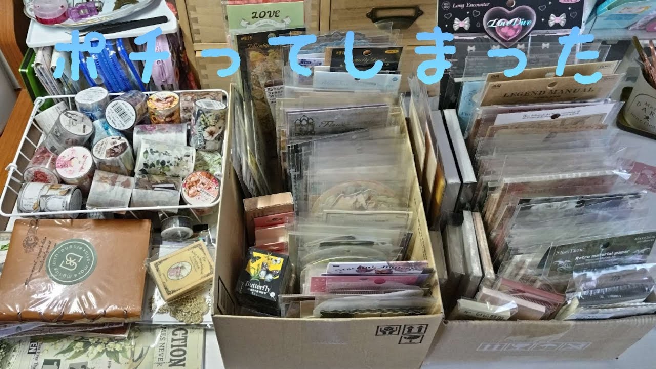 とんでもない量をポチってしまった……もはや収納する気ナシ#コラージュ素材 #asmr