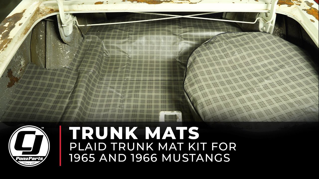1965-1966 Mustang Install | Plaid Trunk Mat Kit