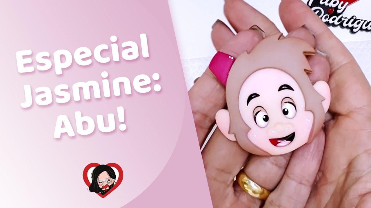 Especial Jasmine: Aplique Abu em biscuit! #porcelanafria #tutorial #passoapasso #disney #aladdin