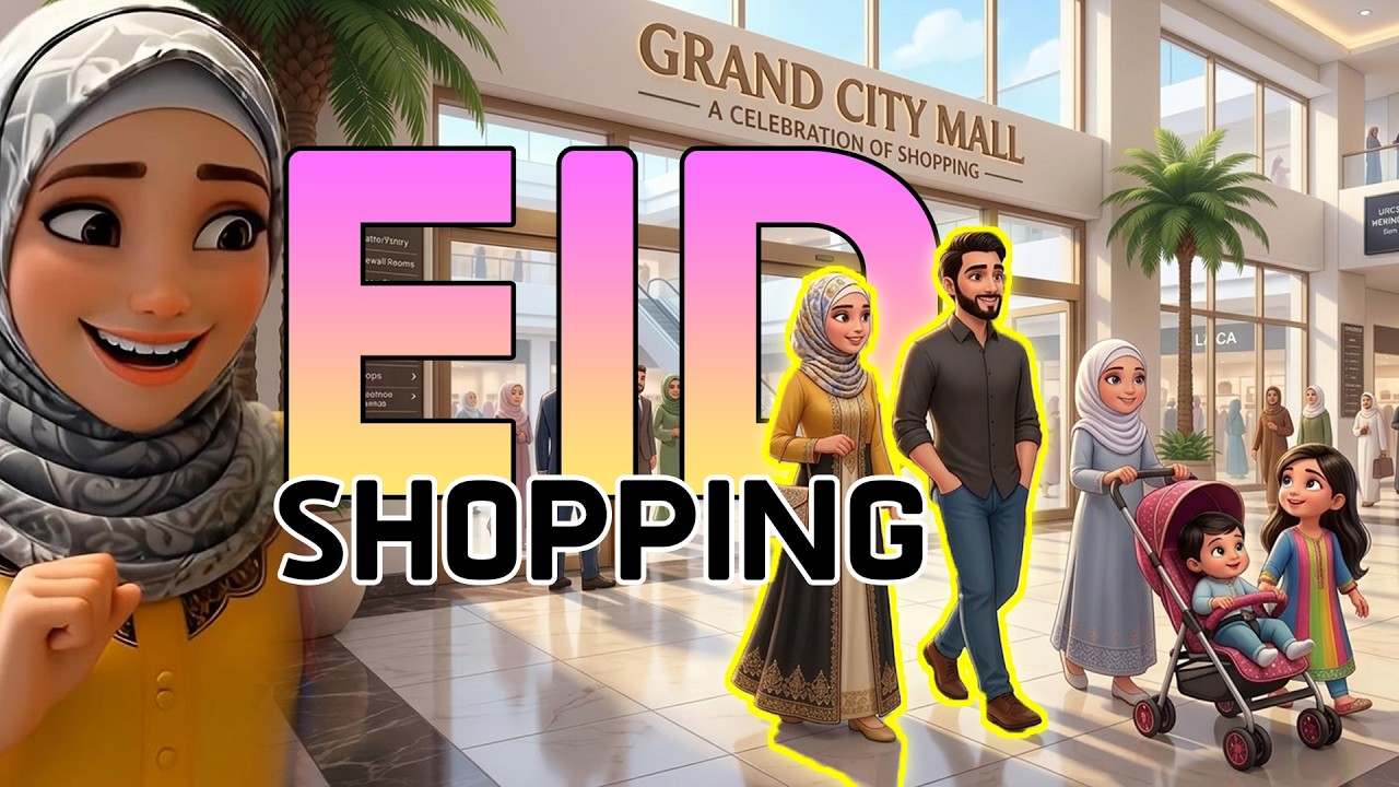 Eid Ul Fitr Cartoon for Kids | Eid Shopping Story | Kids Cartoon Animation