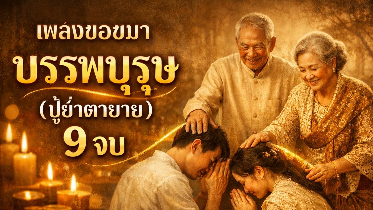 บทสวดขอขมาบรรพบุรุษ (ฉบับกตัญญู) 9 จบ เชื่อมสายใย รับพรบรรพชน ลูกหลานรุ่งเรือง #9จบ