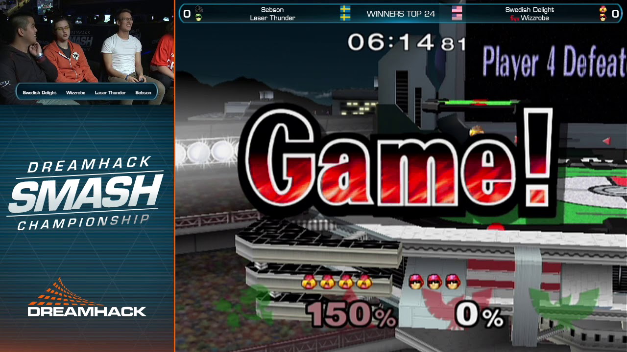 DHW17 - Sebson + Laser Thunder Vs. Swedish Delight + Wizzrobe - Winners Top 32 - Melee Doubles