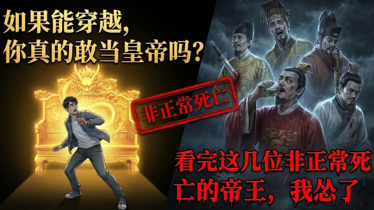 如果能穿越，你真的敢当皇帝吗？看完这几位非正常死亡的帝王，我怂了！