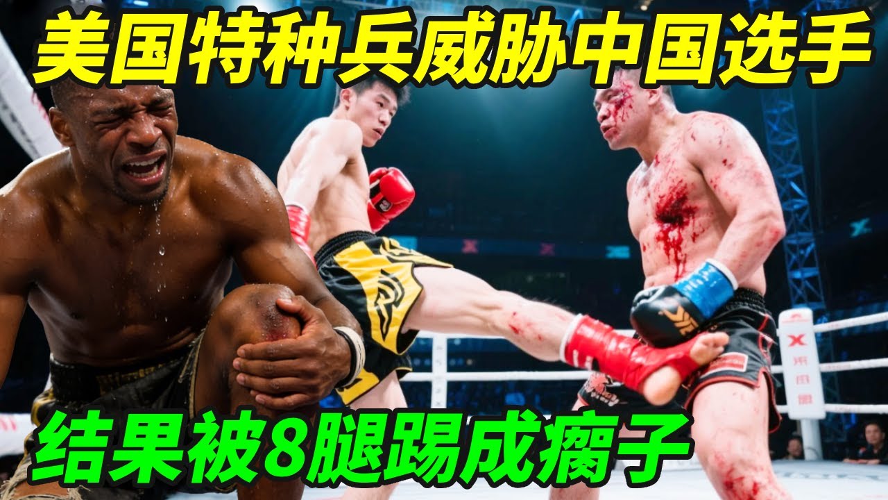 美国特种兵来华，威胁将中国选手打成植物人，结果被8腿踢成瘸子！【小野格斗解说】