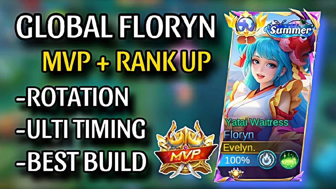 GLOBAL FLORYN MVP + RANK UP FAST😱💖 | FLORYN BEST BUILD & EMBLEM AND BEST GAMEPLAY💖