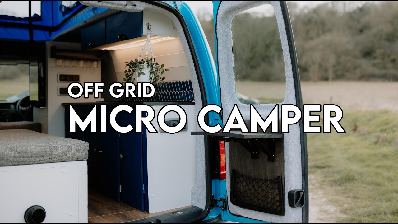 DIY Micro Camper Conversion | FULL TOUR | FULL TIME Vanlife | VW Caddy Van | Off-Grid