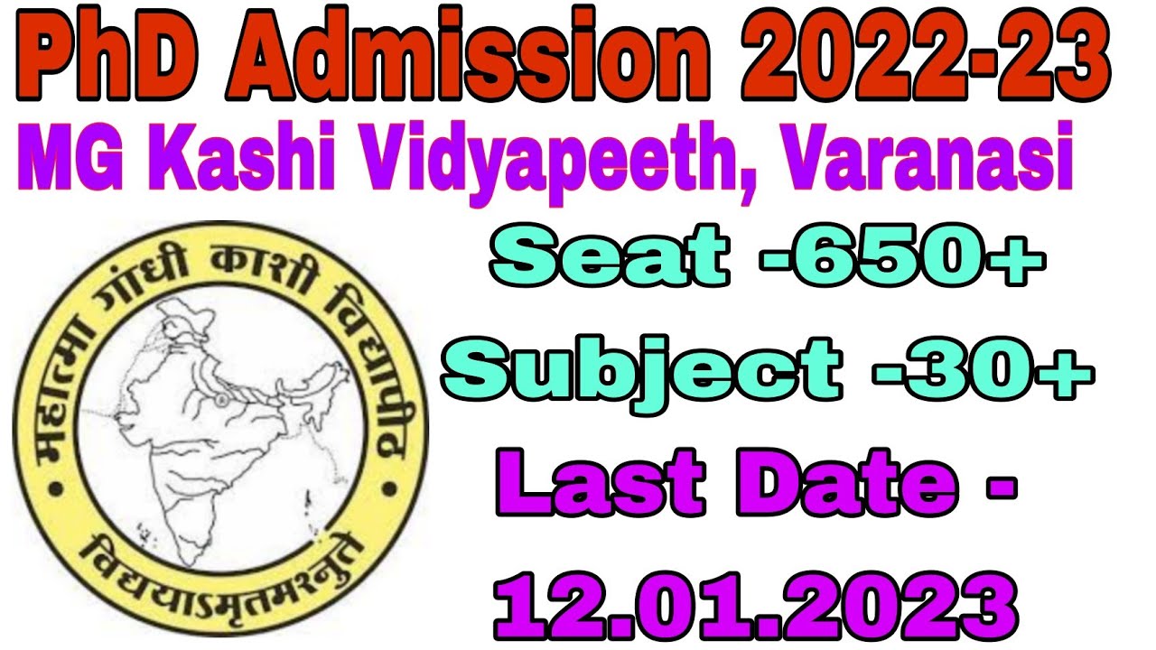 PhD Admission 2022-23||MGKVU PhD admission