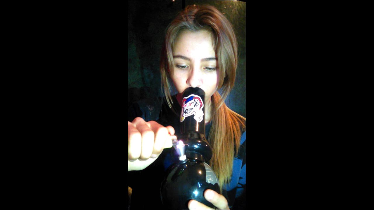 this girls smoking weed again