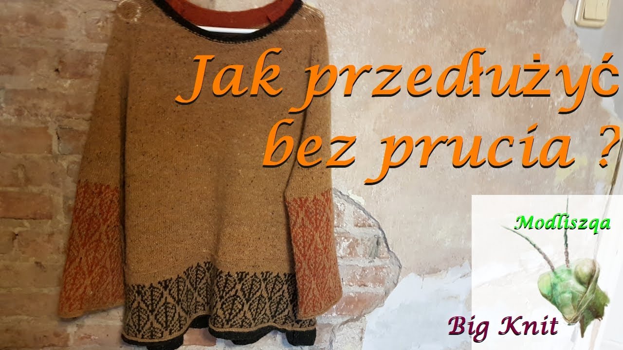Przedłużanie dzianiny (w środku)