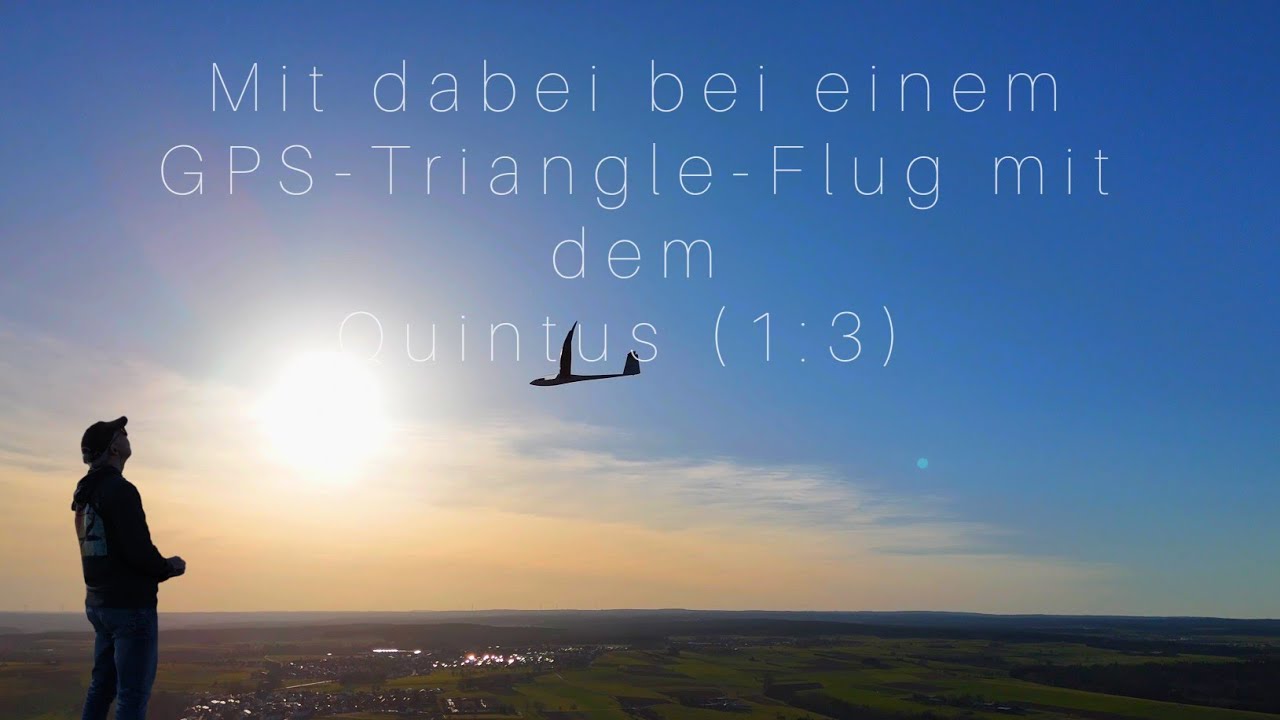 GPS-Triangle-Flug mit dem Quintus (7,66m) | mit der Drohne begleitet