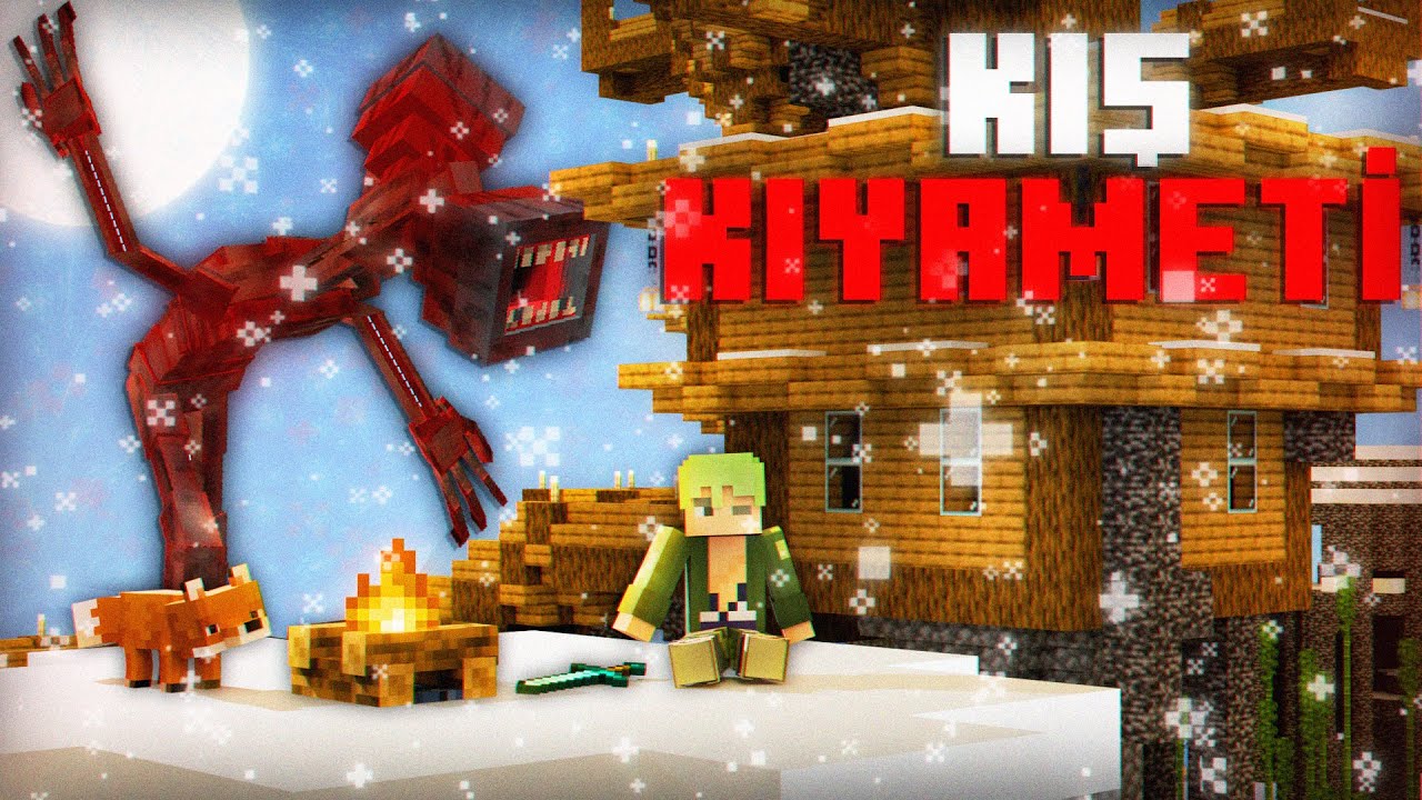 Minecraft Korkunç KIŞ Kıyametinde Hayatta Kalmaya Çalıştım!
