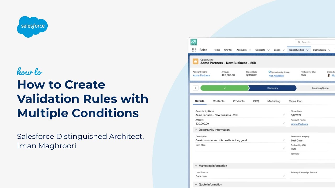 How to Create Validation Rules with Multiple Conditions | Salesforce Platform
