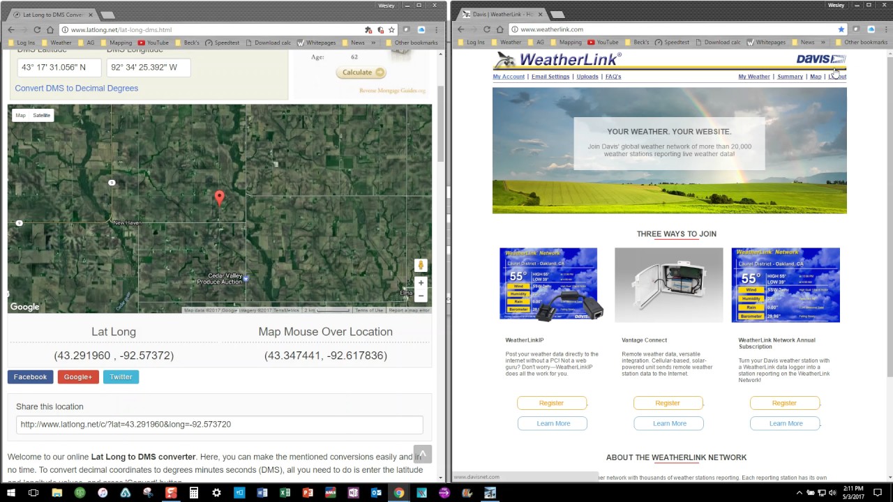 Setting up weatherlink software