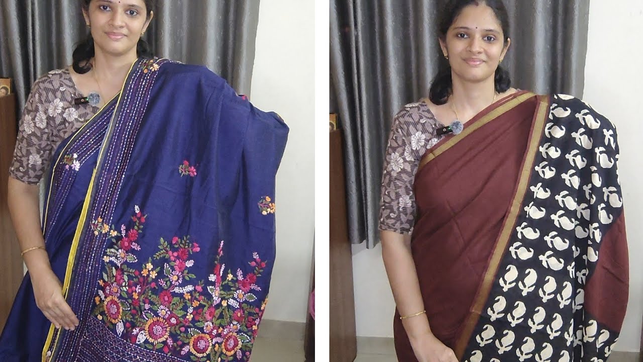 ♥️ WhatsApp 7012710005 ❤️ Semi Silk / Chanderi Bullion Stitch/ Chanderi Cotton sarees 