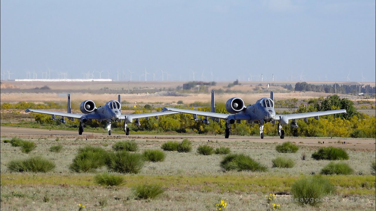 [4K] USAF A-10C Thunderbolt II deployment Zaragoza AFB - Swift Response 23 -