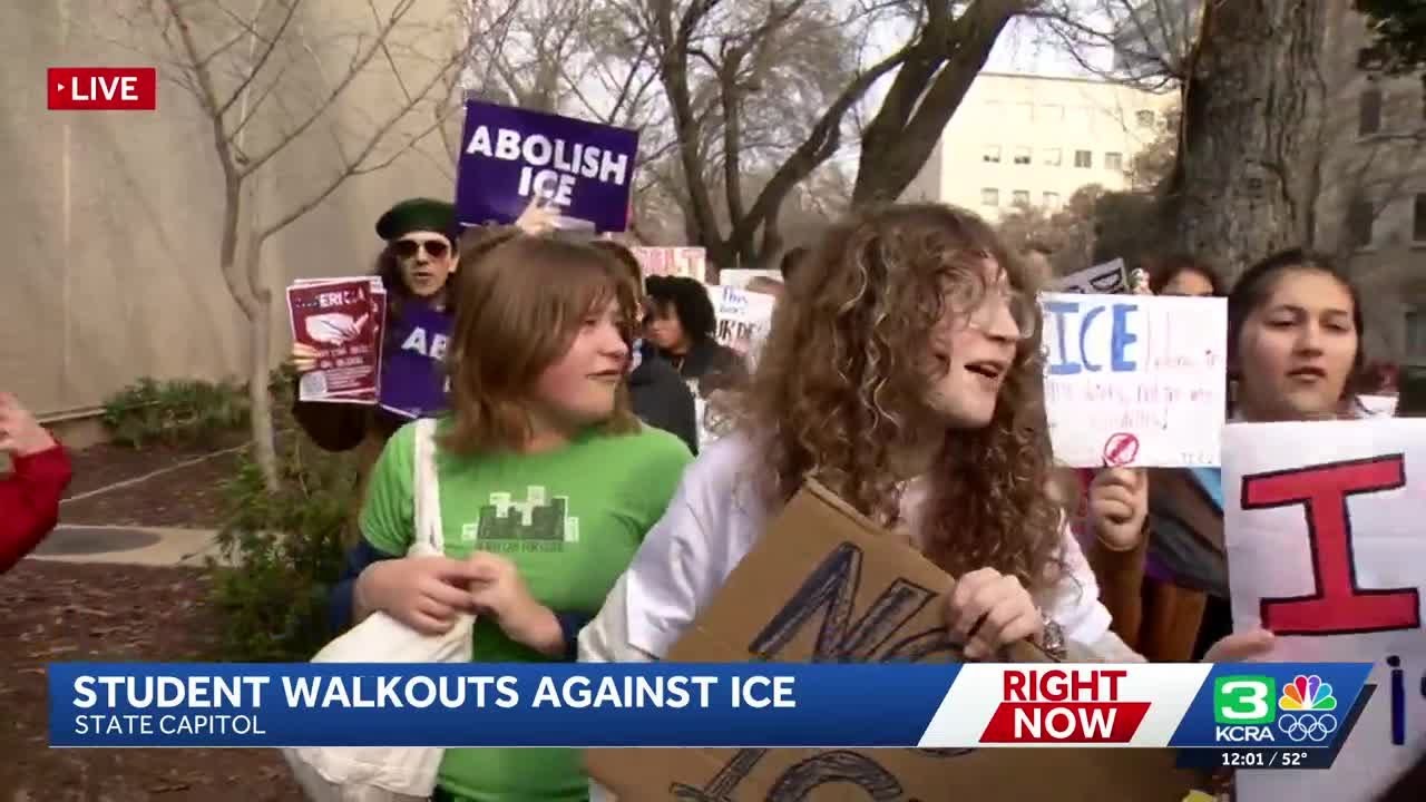 Hundreds of Sacramento students walk out of school to protest ICE