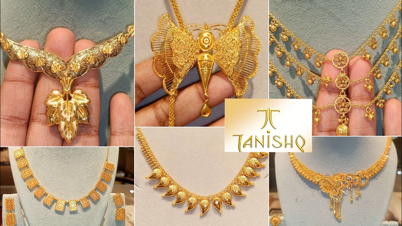 ✨Tanishq Latest Light Weight Gold Necklace Set Collection||#youtube #viral #tanishq #gold