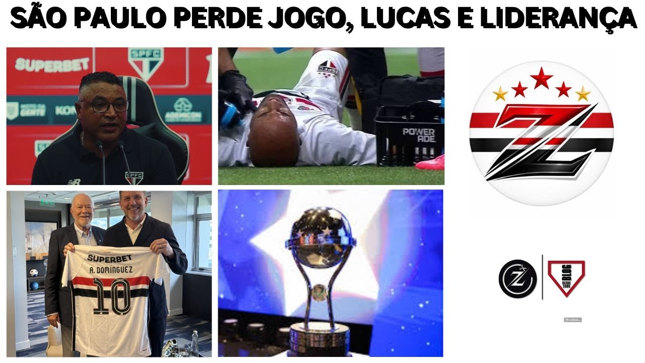 SÃO PAULO 0 1 ATLÉTICO MINEIRO, LIDERANÇA, LESÃO LUCAS, SORTEIO SULA MERICANA E MASSIS CONMEBOL