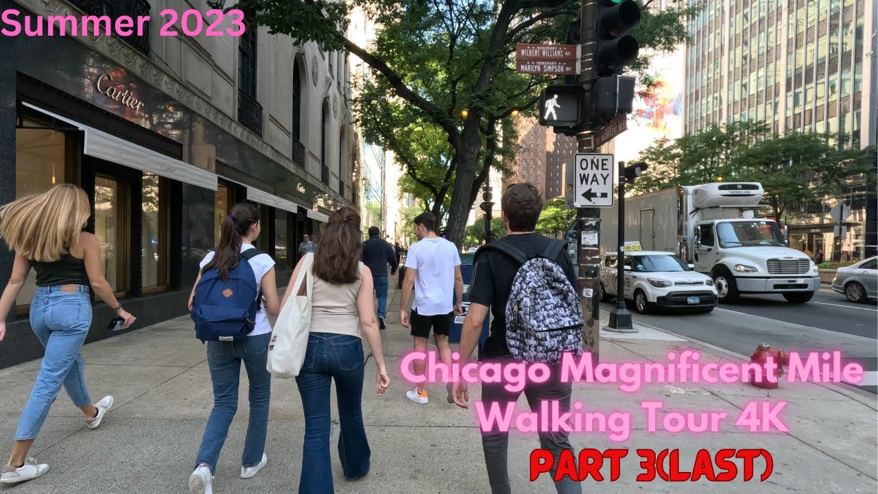 Chicago Magnificent Mile Walking Tour in 4k | Downtown Chicago Walking Tour Part 3| #chicagodowntown