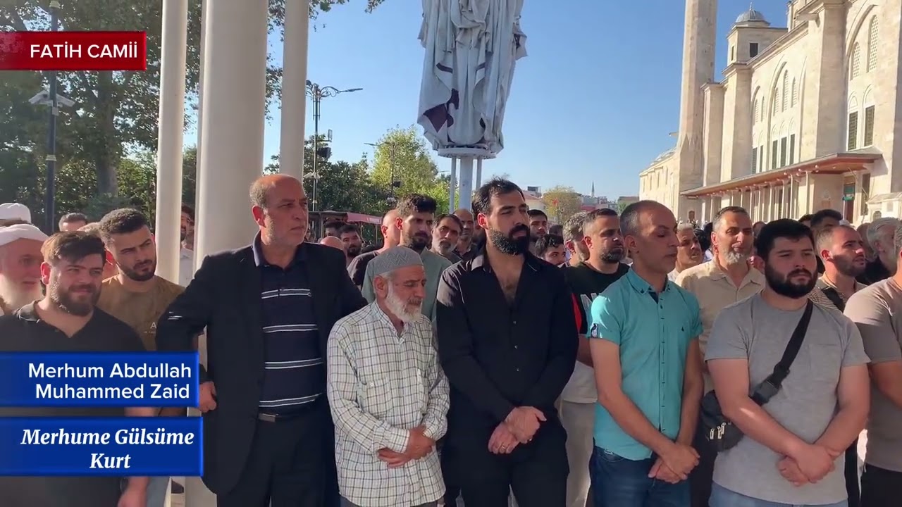 24-09-2023-Fatih Camii Cenaze Bilgilendirme Merhum Abdullah Muhammed Zaid ve Merhume Gülsüme Kurt