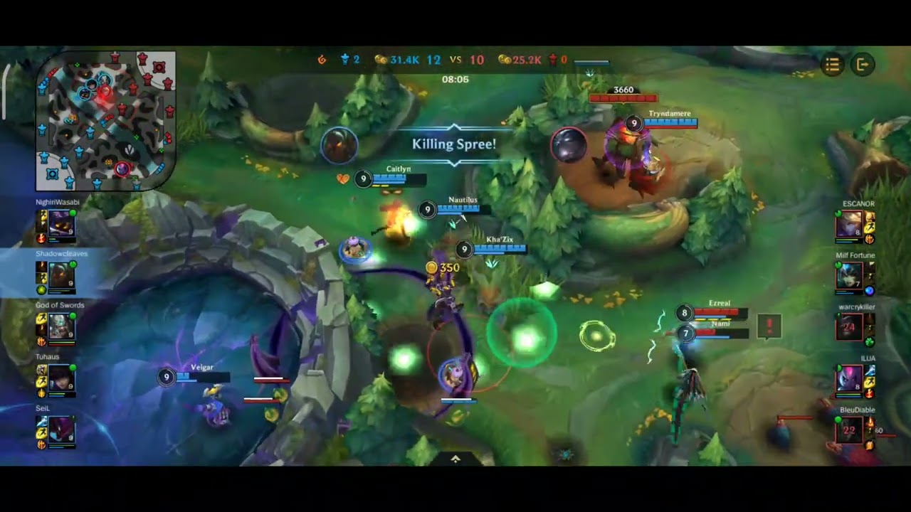 Top 50 Nautilus (Support) vs Nami - Diamond Ranked Match - Wild Rift Patch 3.2C