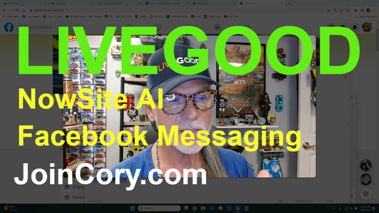 LiveGood NowSite Training How To Message Facebook Contacts