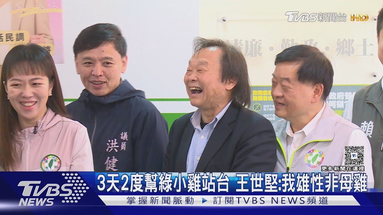 3天2度幫綠小雞站台 王世堅:我雄性非母雞｜TVBS新聞 @TVBSNEWS01