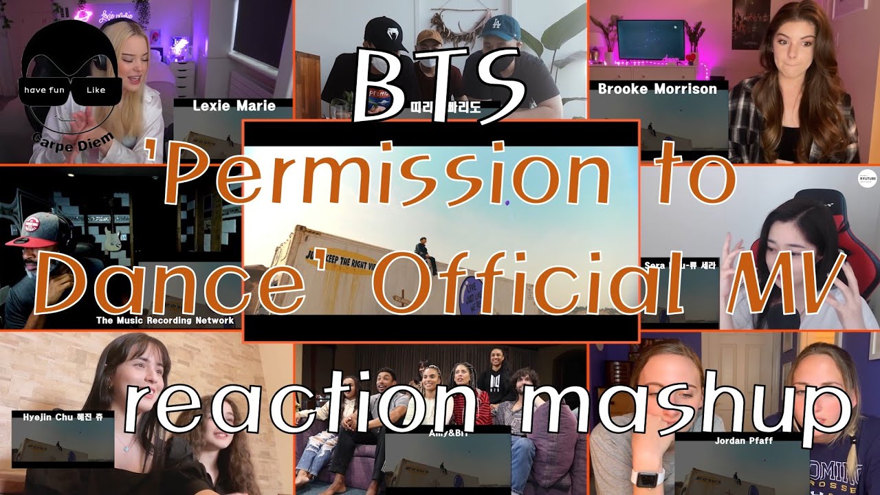 BTS (방탄소년단) 'Permission to Dance' Official MV reaction mashup