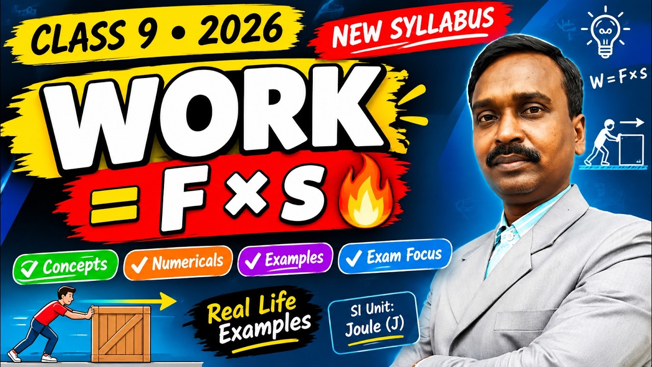 Class 9 Science | Work | New Syllabus 2026 | Complete Concept By R V Sir
