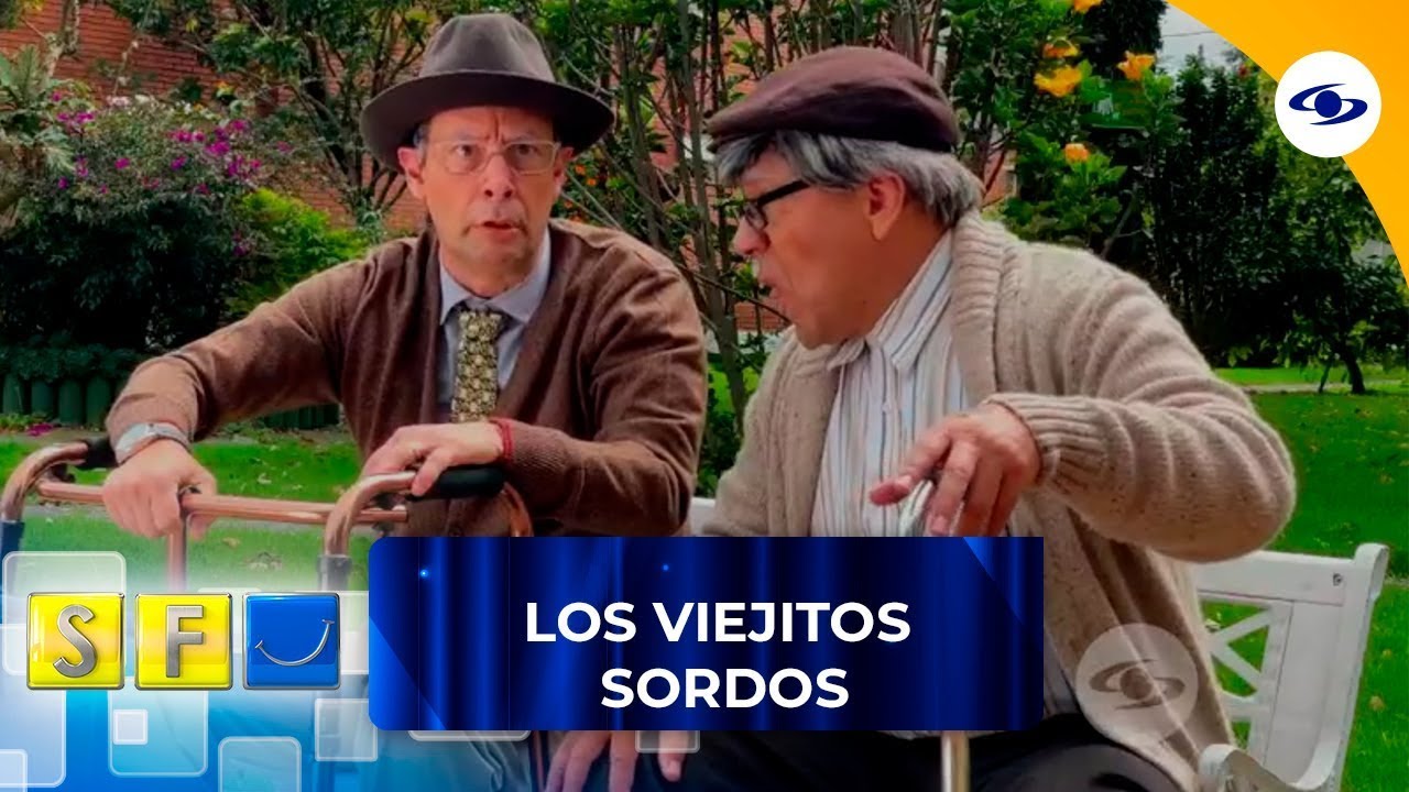 Los viejitos sordos tienen una amena conversación sobre los jóvenes