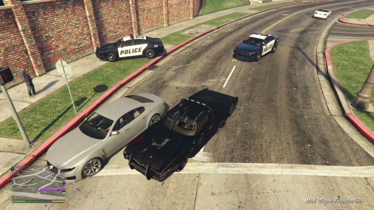 Grand Theft Auto V.  Duke O'Deth Police Hot Pursuit.  A slow start.
