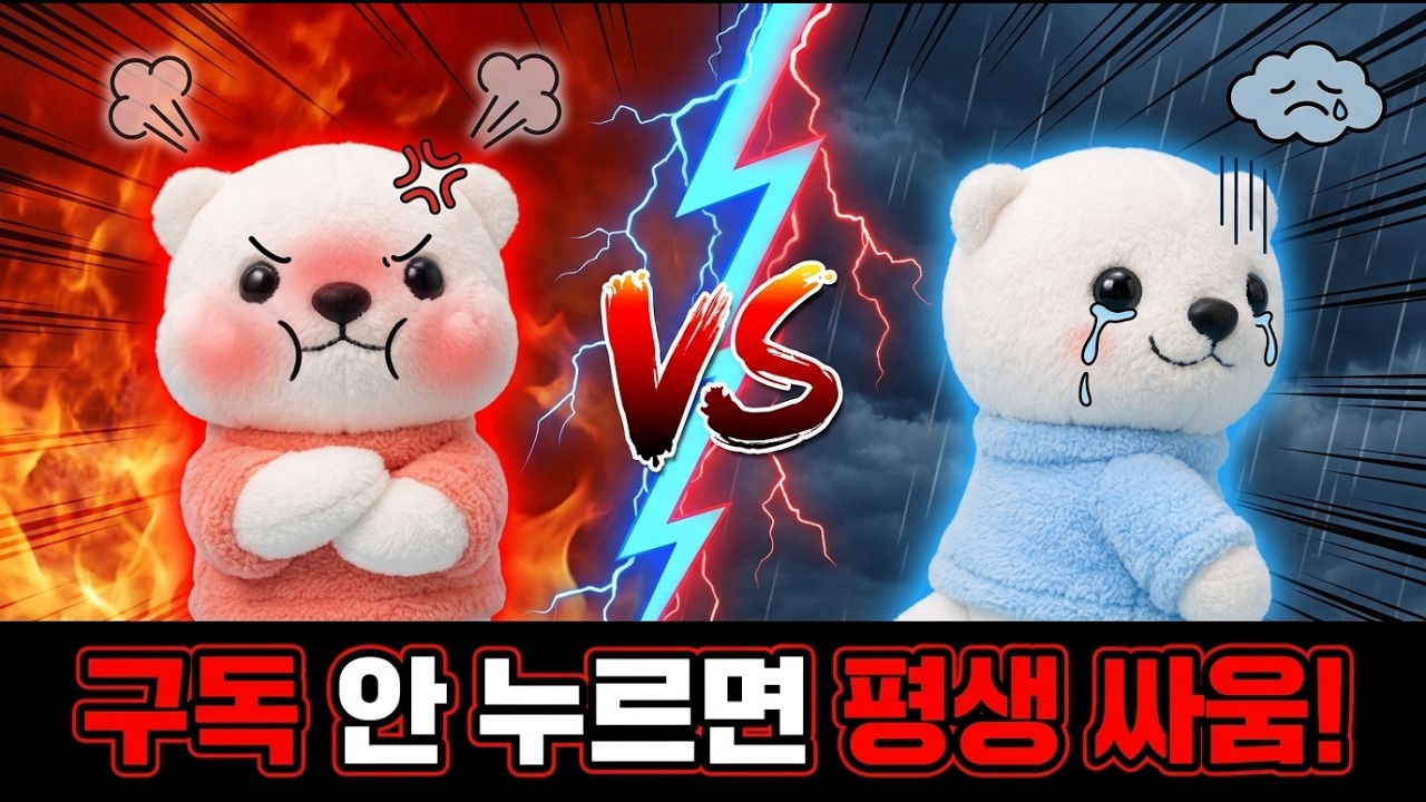 구독 안 누르면 평생 싸움!😡😭 해달이 VS 수달이 대결의 결말은?