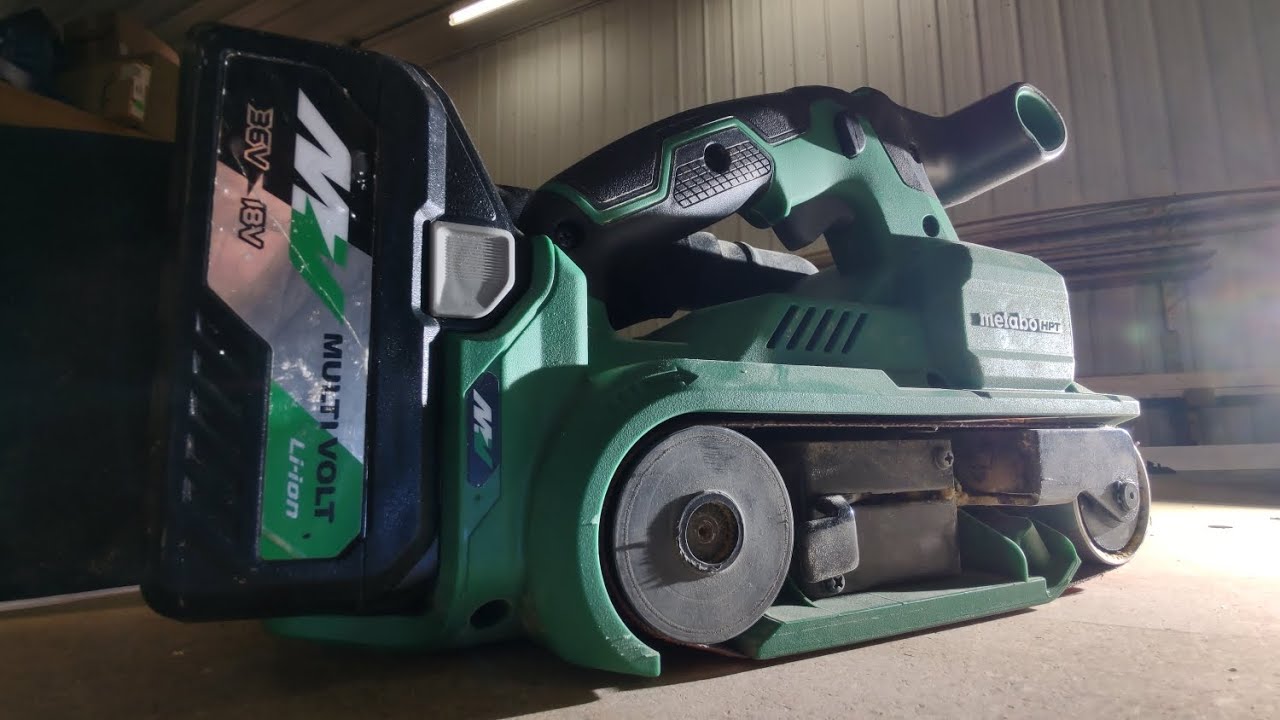 Metabo HPT 36v belt sander is pretty awesome // shop vlog