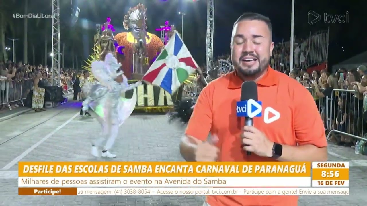 DESFILE DAS ESCOLAS DE SAMBA ENCANTA CARNAVAL DE PARANAGUÁ