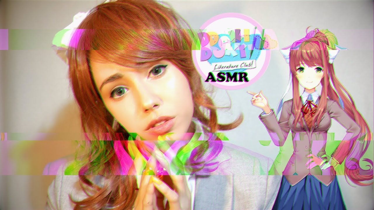 ASMR Doki Doki Literature Club - Monika (whispering and hand movements tingles)