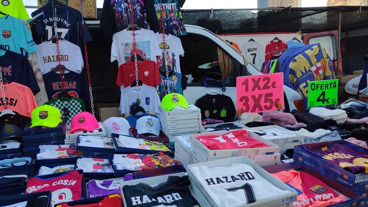 The Outdoor Sunday Market Benidorm. February morning 2020