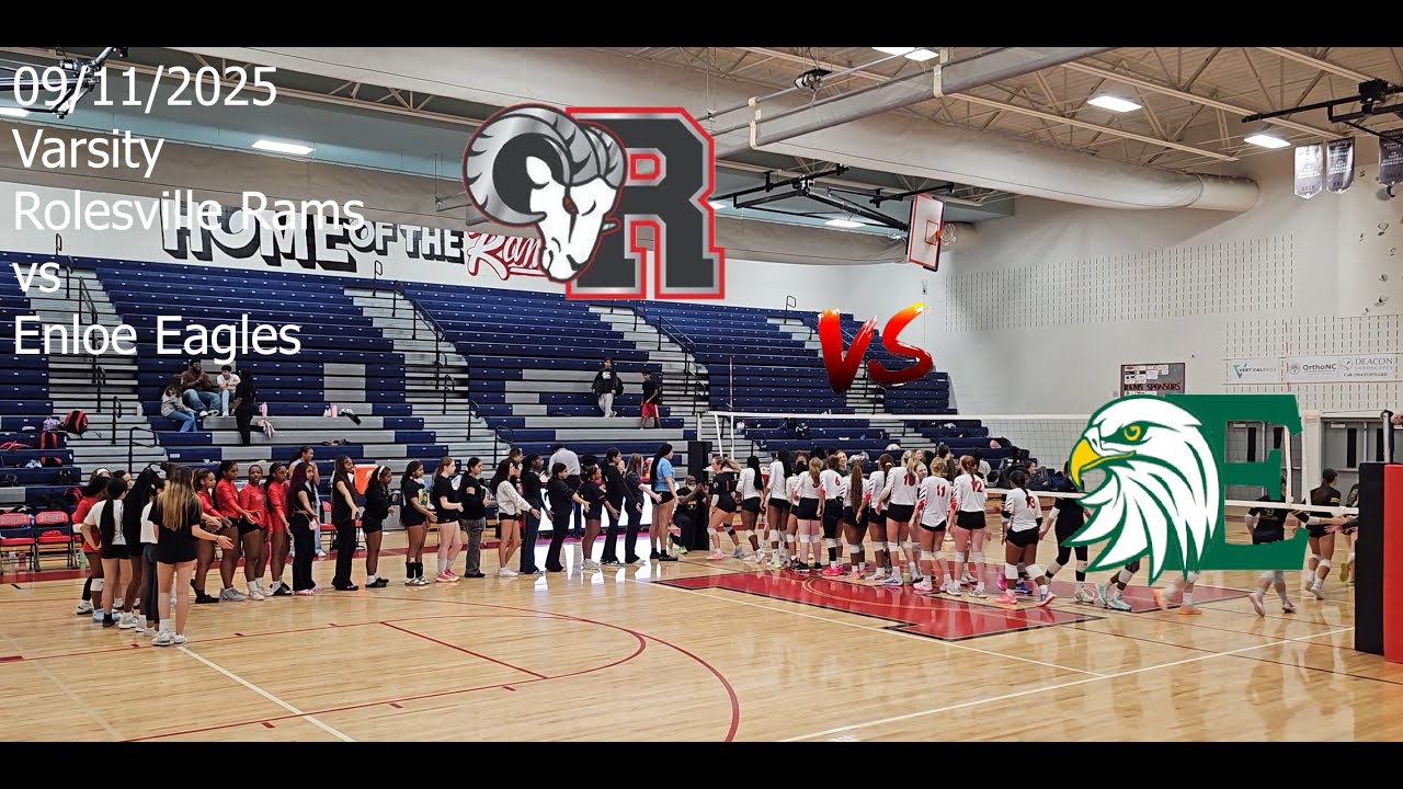 10th Varsity Volleyball Game 2025 Season | High School | Rolesville Rams vs Enloe Eagles