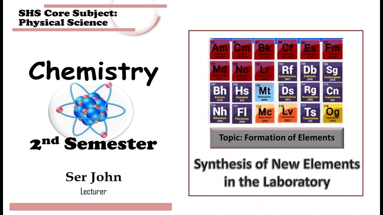 Lesson 2 Formation of Elements in the Laboratory (Complete lesson)