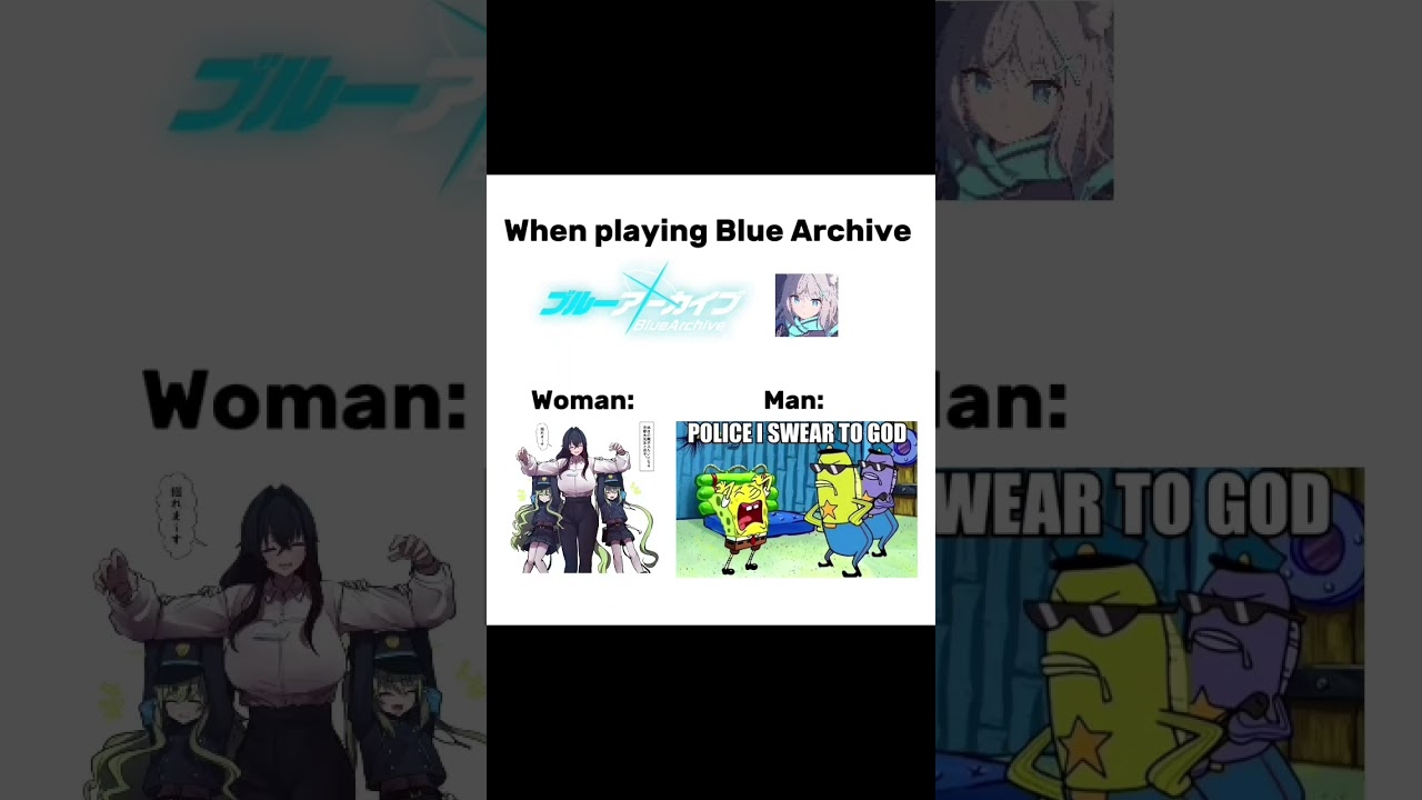 Every Time a Man Tries to Play Blue Archive #bluearchiveglobal #bluearchiveshorts #shorts