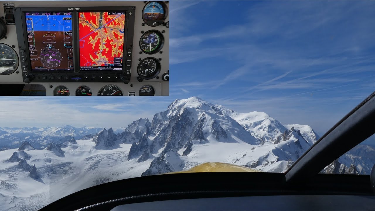 Tour du Mont Blanc en Robin DR400 Régent Glass Cockpit (FULL HD)