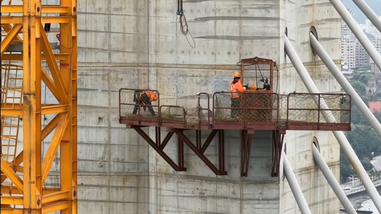 2026.03.08  淡江大橋  主橋塔河中段觀察 各區更新進度施工概況  空拍 LIVE 直播
