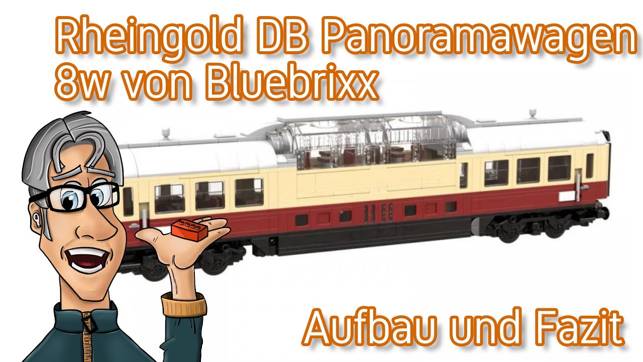 Bluebrixx Special - Rheingold DB Panoramawagen (8w) - Aubau und Fazit - 4K