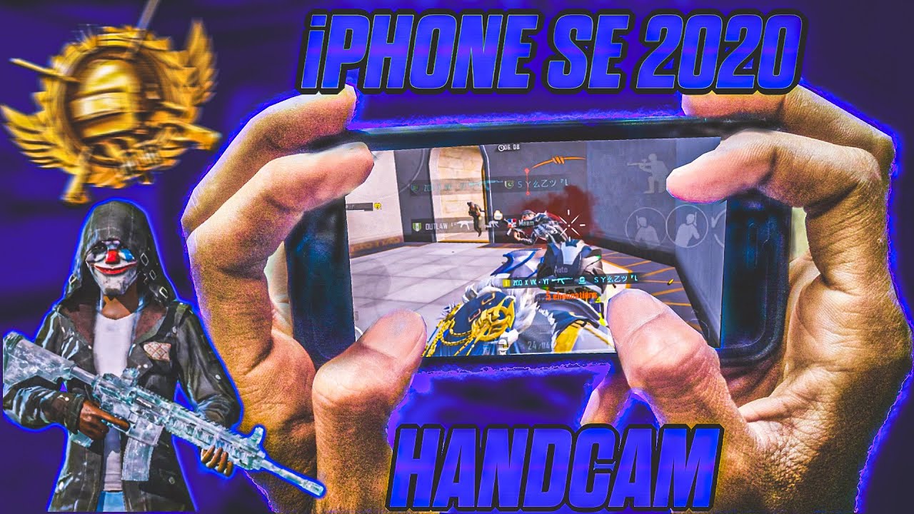 Best🔥iPhone Se 2020 PUBG (HANDCAM😍) 4 Finger with 400+Gyro  iphone se Pubg Handcam