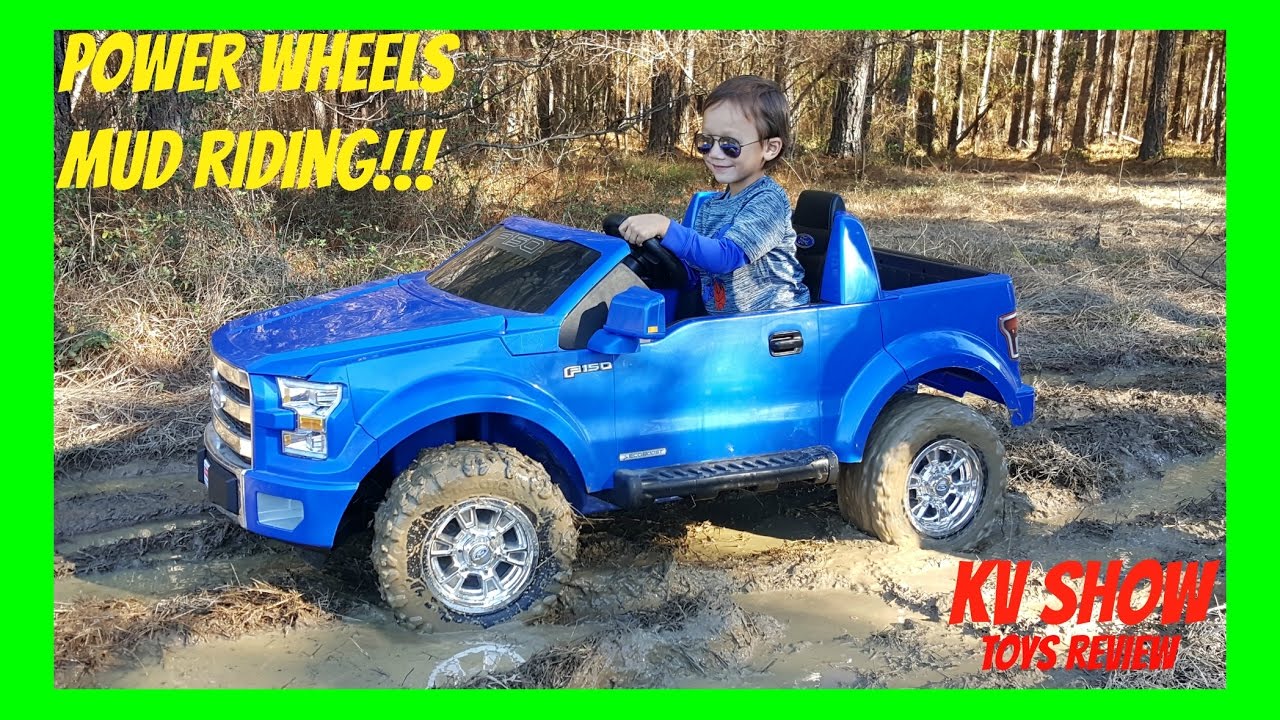 Fisher-Price Power Wheel Ride On Toy Ford F150 Mud Riding! Fun Outdoor Activities For Kids!