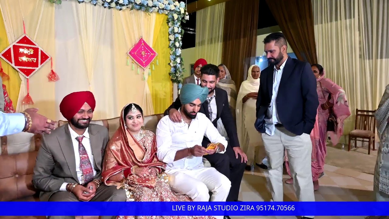 DHARAMPREET & NAVNEET ||  LIVE WEDDING CEREMONY|| RAJA PHOTO STUDIO ZIRA || +91 95174 70566