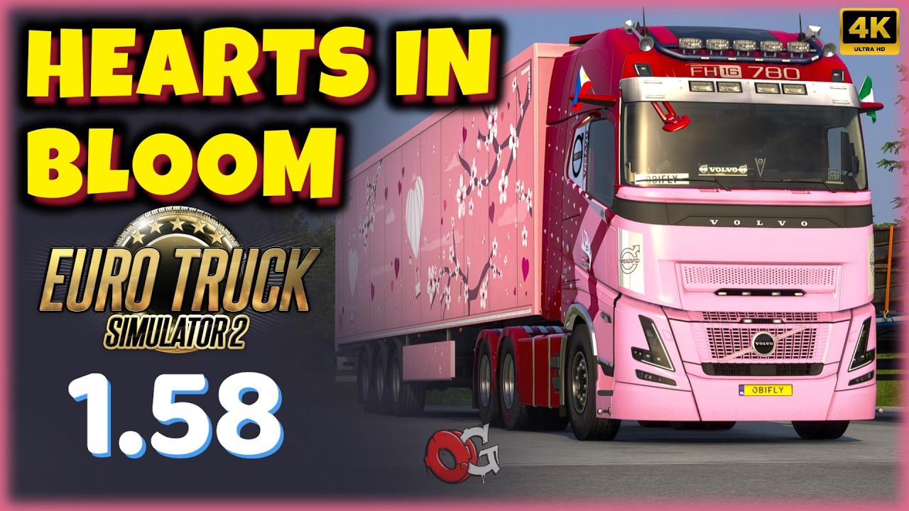 Hearts In Bloom Valentine Event 2026 | ETS2 1.58 Update | 4K UHD